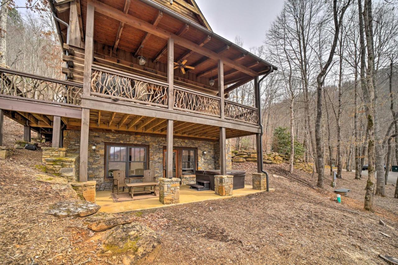 Luxury Cabin Rental In Franklin With Private Hot Tub Buitenkant foto