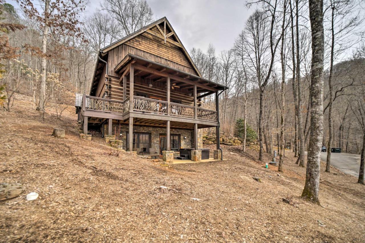 Luxury Cabin Rental In Franklin With Private Hot Tub Buitenkant foto
